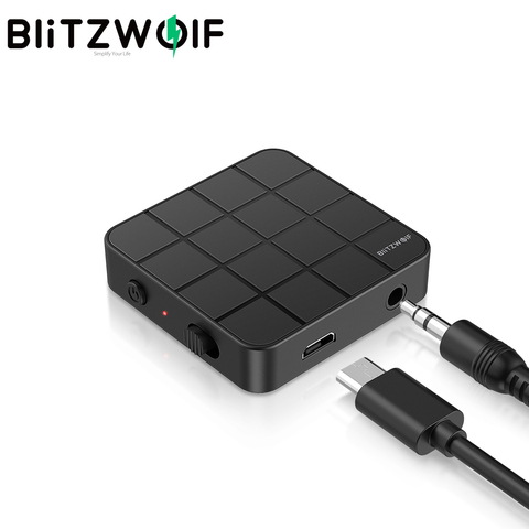BlitzWolf BW-BL2 2 en 1 sans fil bluetooth 5.0 récepteur émetteur Mini Portable 3.5mm Aux adaptateur bluetooth pour PC TV écouteurs ► Photo 1/6