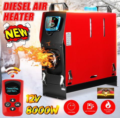 Renoster-chauffe-Air au Diesel, avec télécommande LCD, 8kw, 12V, tout-en-un, pour voiture, camion, silencieux, camping-car, pour bateau ► Photo 1/6