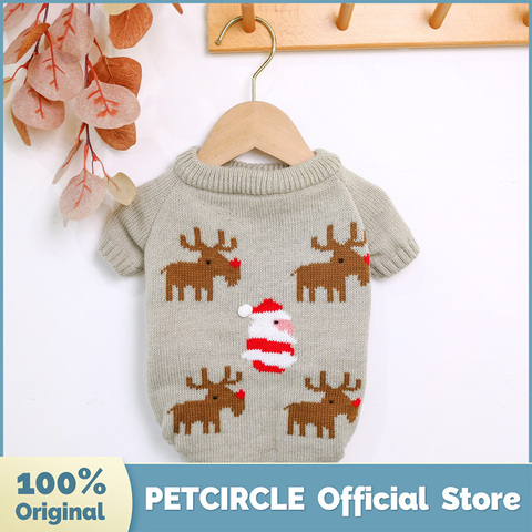 PETCIRCLE chien vêtements Elk pull pour bouledogue français Corgi carlin chien pour petit et moyen chien de compagnie printemps et automne chien Costume pull ► Photo 1/6