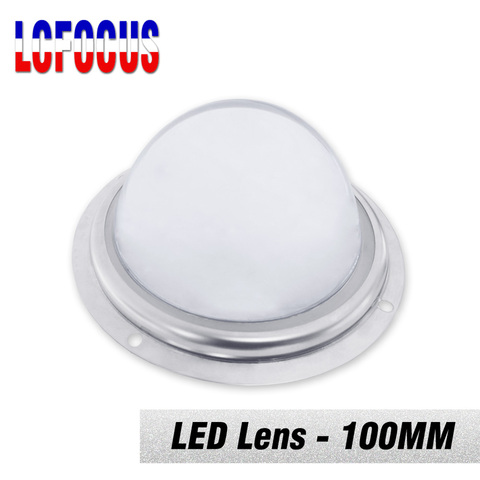 Verre optique à lentille LED 45 degrés 100mm + collimateur réflecteur + support fixe pour puce cob led haute puissance 20W 30W 50W 100W 120W ► Photo 1/6