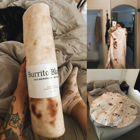 Roman Burrito Style polaire couverture pour emmailloter climatisation jeter couverture tricoté couvre-lit draps canapé lit couverture enfants linge de lit ► Photo 1/6