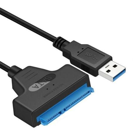Câble USB 3.0 SATA 3 Sata vers USB 3.0 2.0 adaptateur vers 6 Gbps câble Sata III 22 broches pour disque dur SSD externe 2.5 pouces ► Photo 1/6