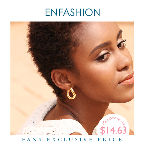 ENFASHION – boucles d'oreilles en chaîne pour femmes, créoles, couleur or, petits cercles, bijoux à la mode, 2022, EC1044 ► Photo 1/6