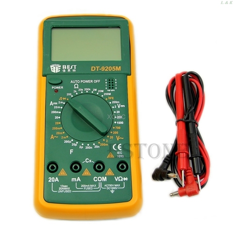 Multimètre numérique LCD, DT9205M, voltmètre, ohmètre, testeur de capacité, chaud M04 livraison directe ► Photo 1/1