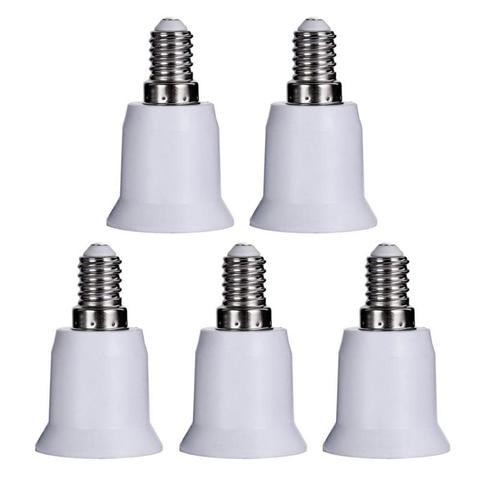 Support d'ampoule à vis E14 à E27, adaptateur de douille, convertisseur de support de lampe LED, convertisseurs pour éclairage domestique, 5 pièces ► Photo 1/6