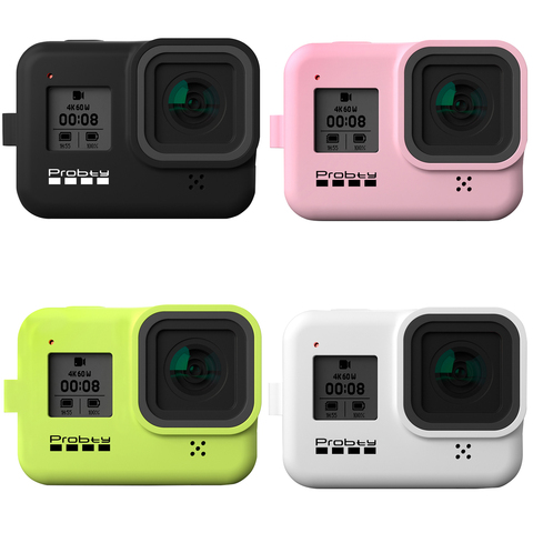 Probty nouvelle coque en silicone souple avec poignée bracelet pour GoPro Hero 8 accessoires de caméra ► Photo 1/6