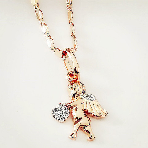 Pendentif tendance en or et argent pour femmes, imitation perle, bijoux tendance, 585 ► Photo 1/6