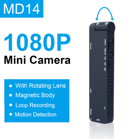 MD14L Mini caméra 1080P Micro caméscope HD Vision nocturne 1080P Sport aérien intelligent DV voix Sport Micro caméra ► Photo 1/6