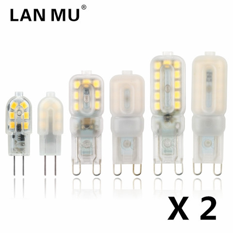 Ampoule LED, 2 pièces, G4 G9 LED, 3/5W, AC 220V DC 12V lampe à LED, SMD2835, lustre, lampes halogènes de remplacement, 30/50W ► Photo 1/6