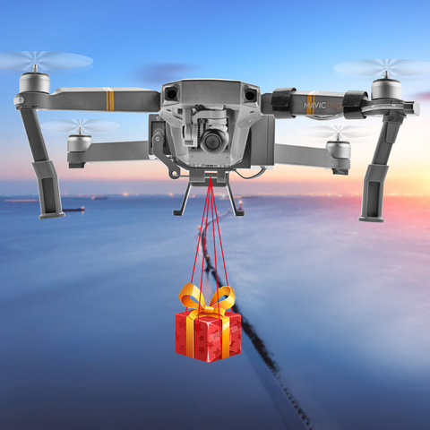 Système de chute d'air pour DJI Mavic Pro Platinum Drone lanceur à distance cadeau livrer des Kits d'expéditeur d'anneau d'appât de pêche économiseur de vie ► Photo 1/6