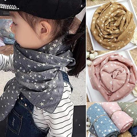 Écharpe pour enfants étoile imprimé dessin animé Plaid anneau écharpes filles hiver chaud douillet pour un garçon Cachecol enfants enfant Snood doux écharpe ► Photo 1/6