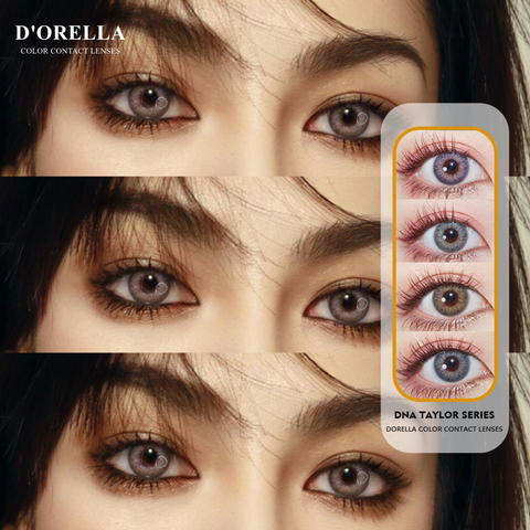 D'ORELLA – lentilles de Contact cosmétiques colorées pour les yeux, 1 paire (2 pièces), nouvelle couleur DNA ► Photo 1/6