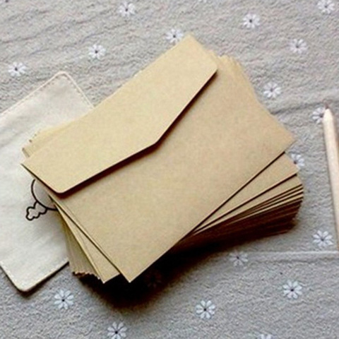 Enveloppes Vintage en papier Kraft, pour carte de vœux, pour carte de membre, 7x10cm, lot de 10 pièces ► Photo 1/5