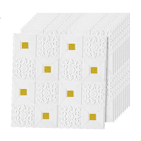 Autocollants muraux de plafond en brique | 3D, stickers de décoration pour plafond de toit, pour salon, chambre à coucher, fond de TV, papier peint en mousse ► Photo 1/6