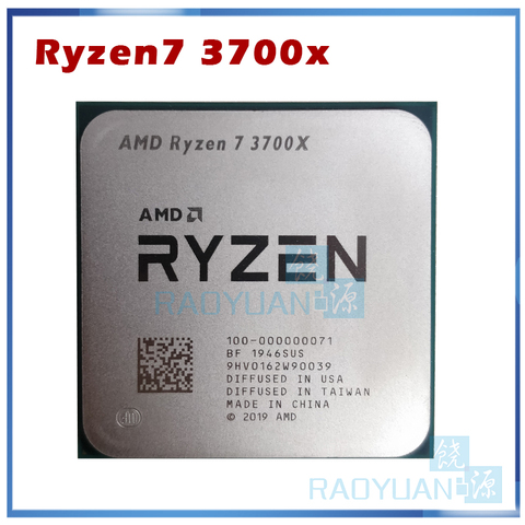 Processeur AMD Ryzen 7 3700X, 3,6 GHz, 8 cœurs, 16 threads, 7 nm, L3 32 Mo, socket AM4, 100-000000071 ► Photo 1/1