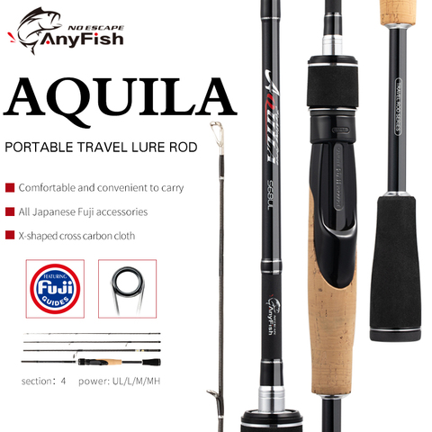 ANYFISH AQUILA-canne à pêche Spinning, en fibre de carbone, puissance UL/L/M/MH, 1.83M/1.92M/2.01M/2.07M/2.13M, Action rapide ► Photo 1/6