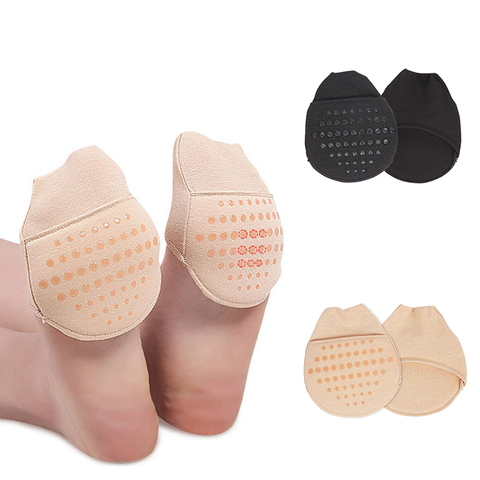 Semelles intérieures antidérapantes en Silicone, 1 paire, pour femmes, chaussons à talons hauts, coussinets pour l'avant-pied, chaussettes respirantes, demi-mètre ► Photo 1/6