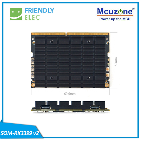 Carte mémoire flash HDMI double fréquence MIPI WiFi SOM-RK3399V2, mémoire flash de 4 go 16 go ► Photo 1/6