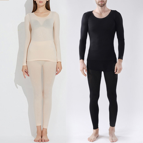 Sous-vêtements thermiques auto-chauffants, ensemble haut + pantalon, chemise et pantalon thermiques à manches longues, costume chaud, doux, Slim, élastique, nouveau ► Photo 1/6