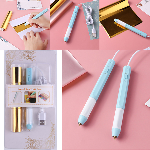 Stylo à feuille thermique, alimenté par Usb, deux tailles pour papier d'aluminium estampage à chaud, Scrapbooking, artisanat, nouveauté cartes en papier travaux manuels 2022, ensemble ► Photo 1/6