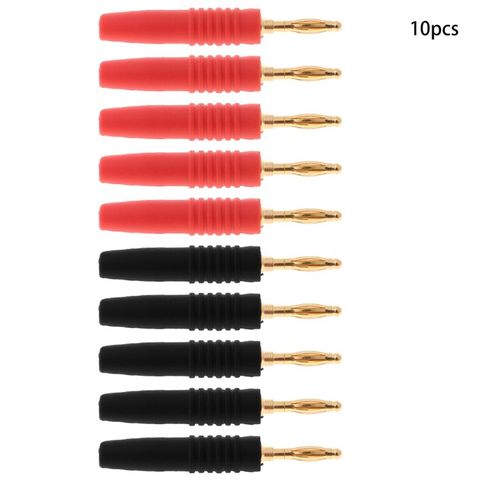 10 pièces 2mm fil cordon Type de soudure mâle banane prise Jack connecteur Musical haut-parleur câble broche adaptateur plaqué or ► Photo 1/6