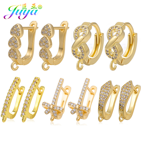 Juya-boucles d'oreilles pour femmes, bricolage boucles d'oreilles, créatif et basique, couleur or/argent, à la mode ► Photo 1/6