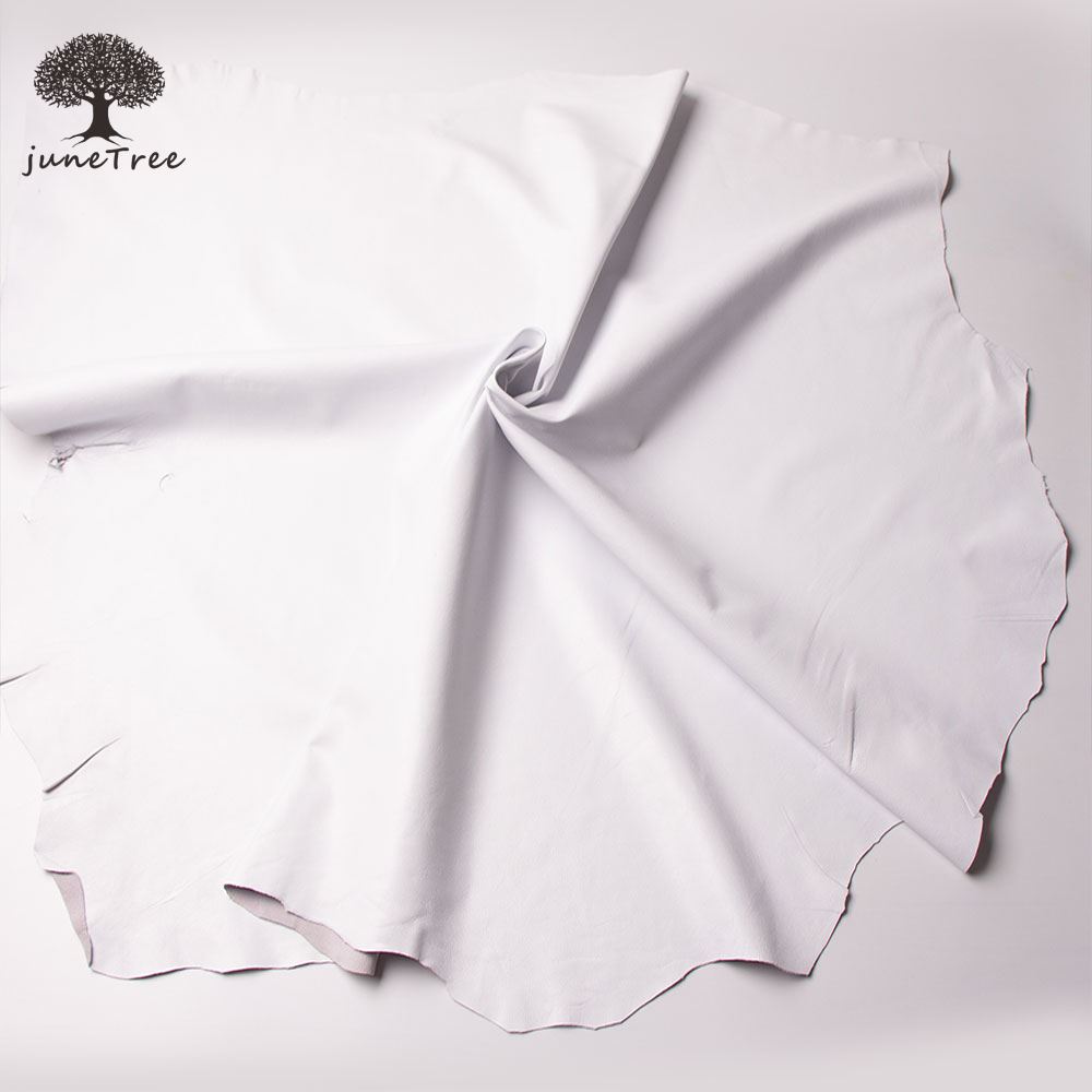 Junetree-cuir véritable souple, peau de mouton blanc souple de 0.5 à 0.9mm d'épaisseur ► Photo 1/6