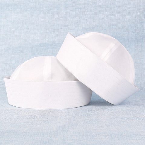 Chapeau de Cosplay drôle pour enfant marins adultes bateau capitaine de bateau chapeau militaire blanc pur casquette Marine Marine avec des accessoires de bal de fête d'ancre ► Photo 1/5