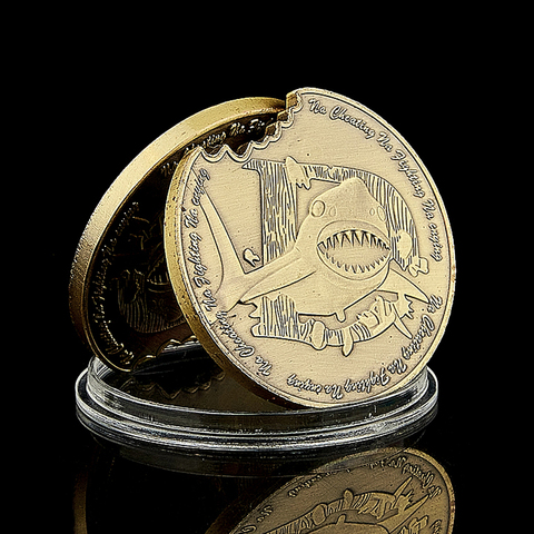 Pièce de monnaie le grand requin blanc en Bronze, pièce commémorative, Protection de l'environnement, lutte, 2022 ► Photo 1/6