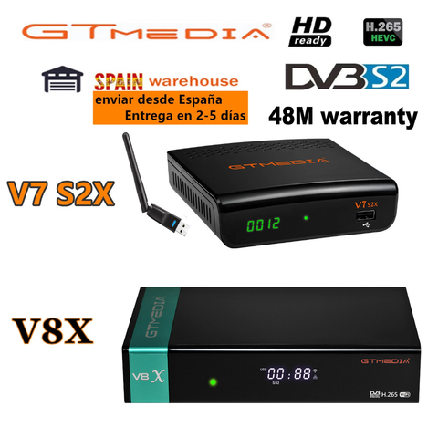 Nouveau récepteur Gtmedia V8X V7 S2X mis à niveau par Gtmedia V8 Nova Honor DVB-S2 Freesat V9 Super H.265 HD avec Wifi intégré ► Photo 1/5