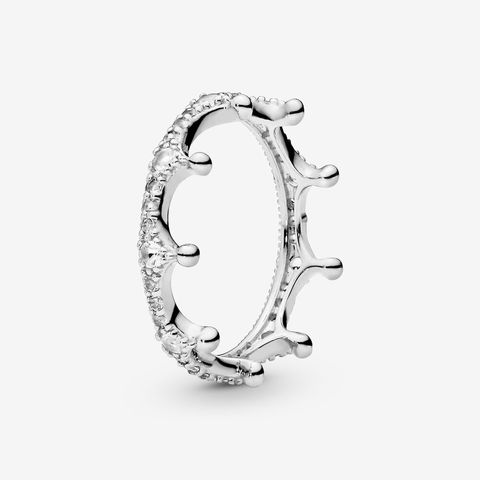 2022 authentique nouveau 925 en argent Sterling femmes anneaux clair étincelant couronne anneau pour fiançailles bijoux Couple anniversaire ► Photo 1/6