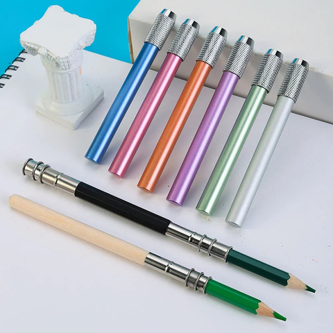 Prolongateur de crayon réglable à double tête, 1 pièce, support d'extension pour croquis, outil d'écriture de peinture scolaire pour fournitures artistiques ► Photo 1/6