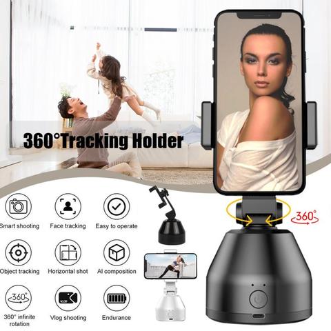 Support intelligent AI cardan personnel Robot IA visage Cameraman 360 ° Rotation visage suivi Mobile support de téléphone ABS en plastique livraison directe ► Photo 1/6