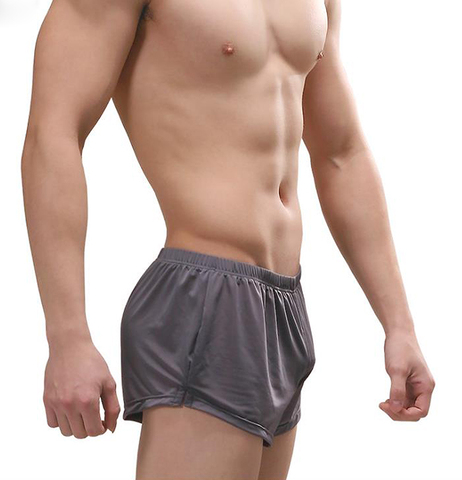 Sous-vêtements de Sport pour hommes à haute élasticité, en soie glacée, Boxer respirant, short de maison, flèches, pantalon sexy ► Photo 1/6