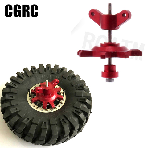 Dispositif de démontage en métal, Installation et retrait de pneu de roue de 1.9 pouces 2.2 pouces pour voiture sur chenilles 1/10 RC TRX4 TRX6 G63 AXIAL SCX10 ► Photo 1/6