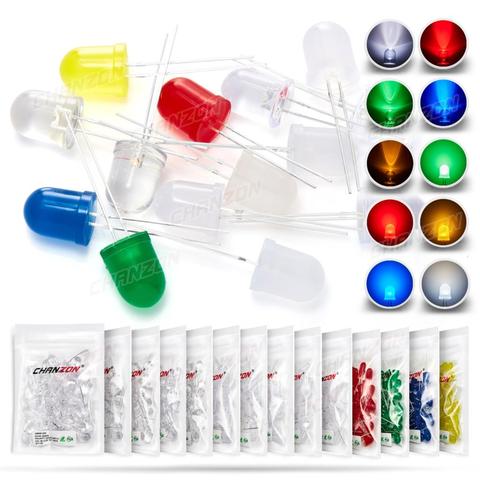 Micro indicateur Diode électroluminescente LED 10mm, blanc, rouge, vert, bleu, jaune, bricolage, Circuit PCB Transparent, ampoule Arduino diffuse 3V, 50 pièces ► Photo 1/3