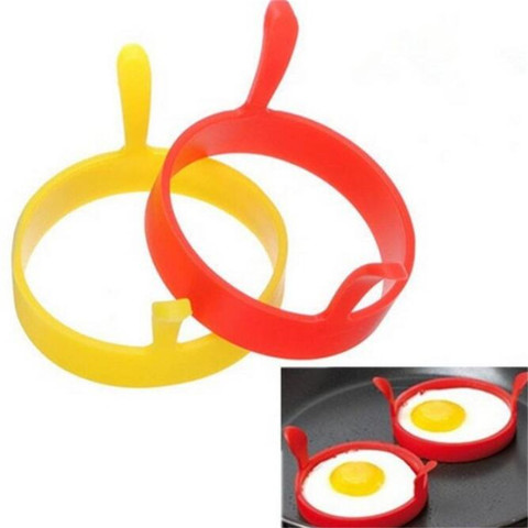 Anneaux de friture en Silicone, moule à crêpes, anneau, accessoire de cuisson, frigidaire, four, pocher, anneau de crêpes ► Photo 1/6