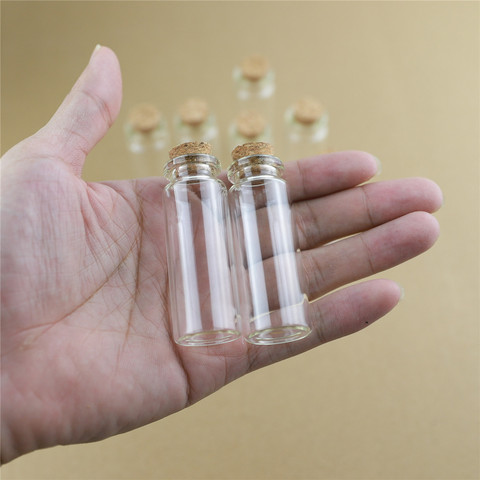 50 pièces/lot 22*60mm 12ml bouteilles en verre de stockage avec bouchon en liège artisanat petits pots Transparent vide pot en verre Mini bouteille cadeau ► Photo 1/1