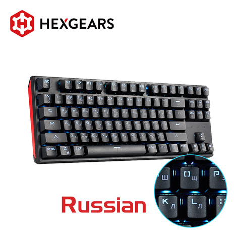 HEXGEARS – clavier mécanique de jeu à 87 touches GK12, Anti-Ghosting, russe, pour PC/Mac/Lap, avec échange à chaud, interrupteur Kailh BOX ► Photo 1/6