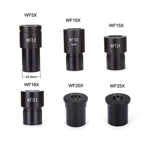 Oculaire de Microscope biologique WF5X WF10X WF15X WF16X WF20X WF25X, accessoires de lentille grand Angle, monoculaire ► Photo 1/6