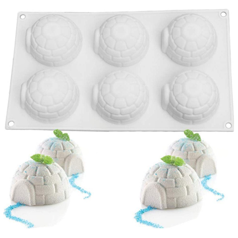 Moule à gâteau en Silicone Igloo, 6 cavités, pour crèmes glacées et Mousses, accessoires de cuisson ► Photo 1/6