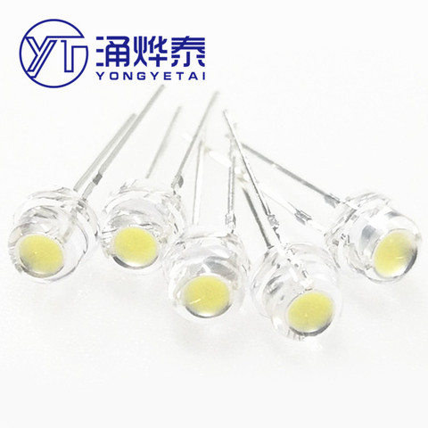 YYT – lampe à diode électroluminescente, chapeau de paille, 0.5w, lumière blanche, rouge, bleue, verte, jaune, F5, led, perles super lumineuses, 5MM ► Photo 1/2