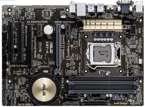 Asus – carte mère Z97-K originale, 32 go, DDR3, LGA 1150, usb, pour ordinateur de bureau, processeur I3, I5, I7, Z97, pièce d'occasion, livraison gratuite ► Photo 1/1