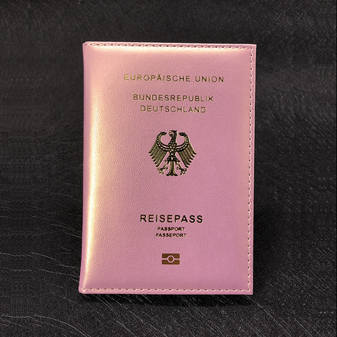 Housse de passeport allemande pour femmes, étui pour porte-passeport rose allemand, pour filles ► Photo 1/6