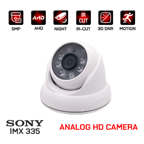 SONY-caméra de vidéosurveillance analogique hd 1080P 2mp/5mp IMX323/335, sécurité, dôme intérieur ahd pour la nuit à infrarouge ► Photo 1/6