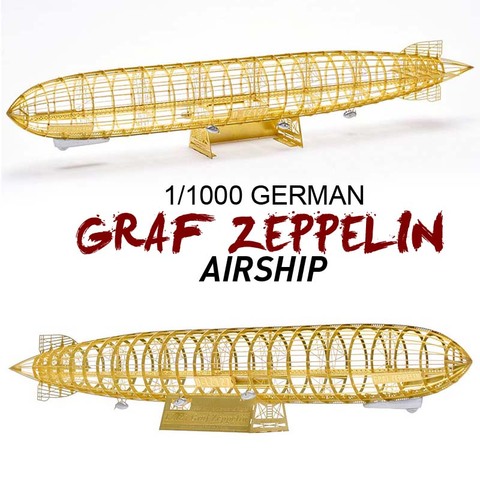 1/1000 allemand Graf Zeppelin dirigeable laiton PE détail modèle bricolage Puzzle 3D assemblage tridimensionnel Structure métallique modèle pour jouet ► Photo 1/6