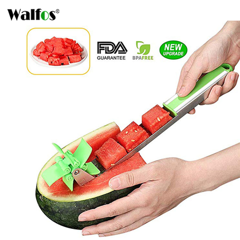 WALFOS nouveau coupeur de pastèque Multi Melon trancheuse Machine de découpe en acier inoxydable moulin à vent fruits ménage artefact cuisine outil ► Photo 1/6