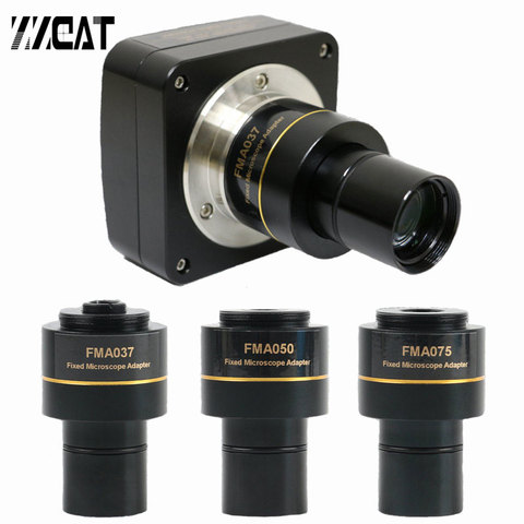 Objectif de réduction CCD de Microscope, objectif de relais 23.2mm pour connecter Microscope et caméra industrielle 0,37x 0,5x 0,75x adaptateur de montage C ► Photo 1/6