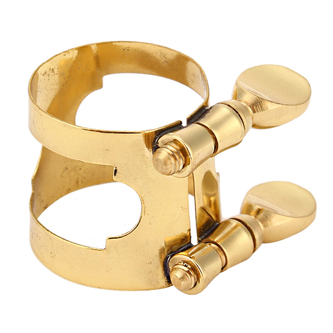 Ligature métallique avec Double vis ajustez les ajustements pour l'embouchure de Saxophone Soprano ► Photo 1/3