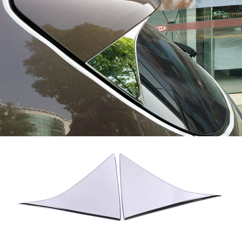 Pour Kia Sportage QL 2015-2022 Chrome fenêtre arrière Spoiler aile latérale Triangle couverture moulure de garnissage garniture accessoires autocollant ► Photo 1/6